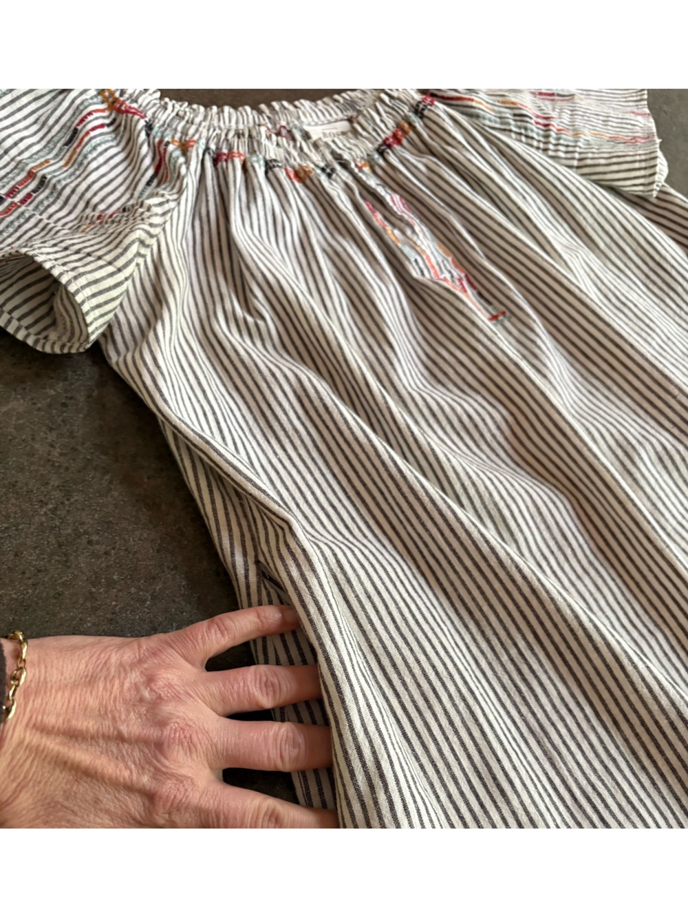 Vintage Knox Rose/Target CUTE summer dress in beachy stripes, embroidered detail - Picture 4 of 8